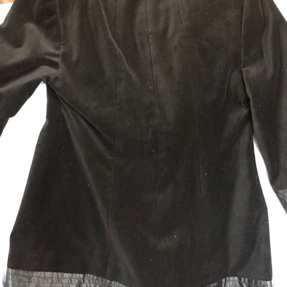 𝅺ANN Taylor Loft Women’s Small Black Velvet Coat - Picture 5 of 6
